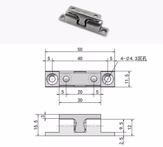 Zbcas Zbcass Zbcasd SUS316 SUS304 Zinc Die Cast Chrome Plating Ball Catches