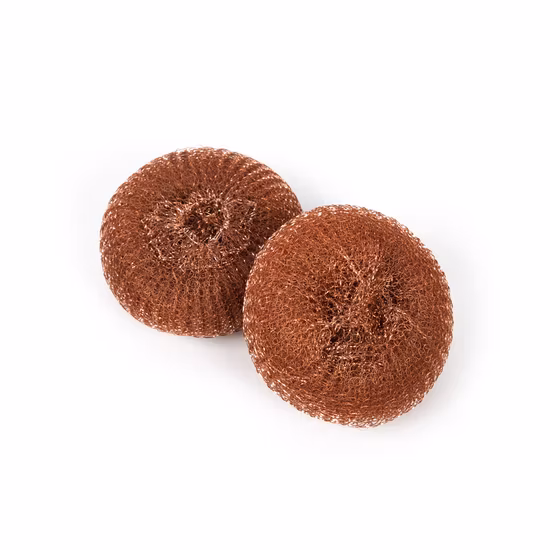 Copper Plated Stainless Steel Wire Pot Scourer Cleaning Ball